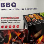 Portable BBQ Charcoal Grill Black 23.5x43x30 cm