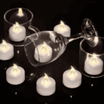 12 pcs Flameless T-lite candle set - off white