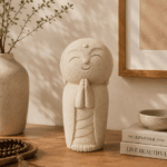 Serene Zen Praying Buddha – Off White