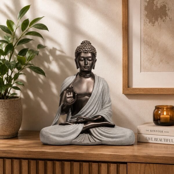 Serene Buddha - Bronze & Grey