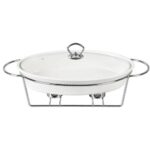 CLASSIQUE OVAL CASSEROLE WITH CANDLE STAND - 12 "