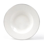 ORCHID BONE CHINA SOUP PLATE - SILVER LINE