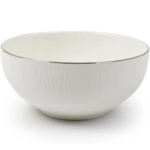 ORCHID BONE CHINA VEG BOWL - SILVER LINE