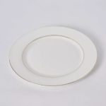 QUEENS BONE CHINA DESSERT PLATE - GOLD LINE
