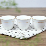 QUEENS BONE CHINA 12 PCS CAWA CUP SET - GOLD LINE