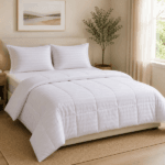 SOMNIA QUEEN COMFORTER-3 PCS SET-WHITE