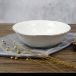 ORCHID BONE CHINA SERVING BOWL - SILVER LINE