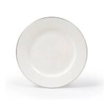 ORCHID BONE CHINA DESSERT PLATE - SILVER LINE