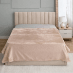 Mellow - King Micro Flannel Blanket - 240x220 cm - Beige