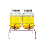 ORCHID DUAL 4L GLASS DISPENSER AND STAND