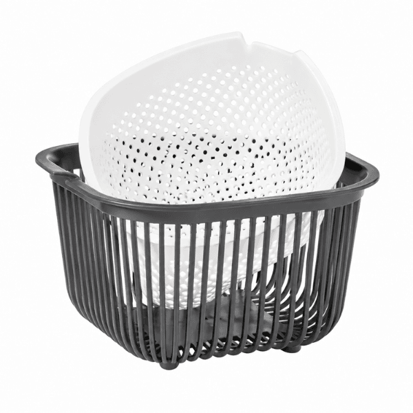 Untitled design – 2026-06-06T150328.429 Foly Life Linea Square Bowl With Strainer 4 Ltr. - Image 1