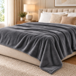 Mellow - Queen Micro Flannel  Blanket - 150x220 cm- Silver