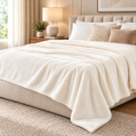 Mellow - King Micro Flannel Blanket - 240x220 cm - Cream
