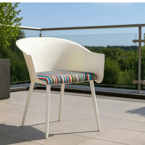 157 BRIX FIBRE CAFÉ CHAIR - WHITE - Image 1