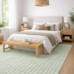 Pebbles Shaggy Rug-Aqua Green