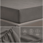 Essential King Fitted Sheet 180 x 200 + 30 cm - Dark Grey