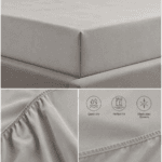 Essential King Fitted Sheet 180 x 200 + 30 cm - Light Grey