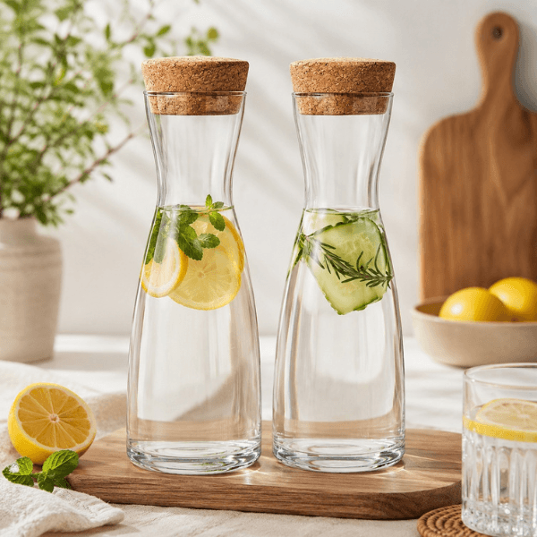 Untitled design – 2026-06-23T130947.773 Bormoli Rocco Ypsilon Caraffa Jug 500 ml w/cork - 2 pcs set - Image 1