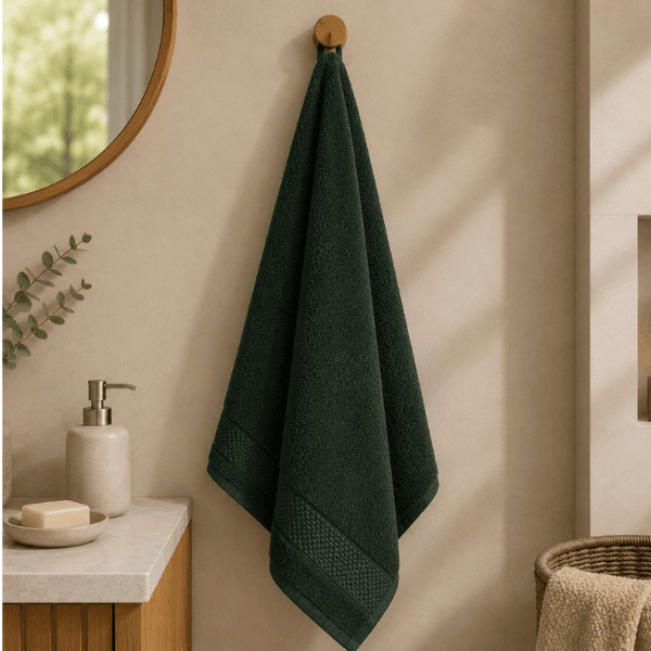 Untitled design – 2026-06-25T122354.889 Essential Bath Towel - 70x130 cm- Green - Image 1