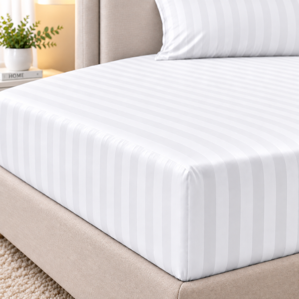 Untitled design - 2026-09-24T115421.557 Cotton Ease Twin Fitted Sheet 120x200+33cm - White - Image 1