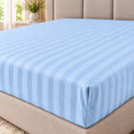 Cotton Ease Queen Fitted Sheet 160x200+33cm - Blue Haze