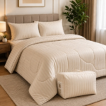 Cotton Ease King Comforter Set 220x240 cm - Beige